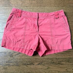 Ann Taylor Loft Vintage Pink Low Rise Cargo Shorts Size 8 Y2K
